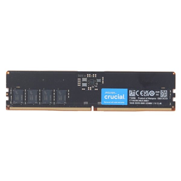 Modulo de memoria RAM Crucial 16GB DDR5 5600MHz UDIMM para PC part number CT16G56C46U5